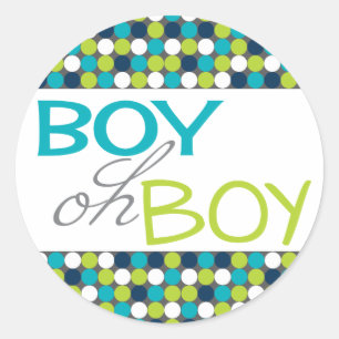Baby Boy ronde gunst stickers