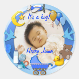 Baby Boy Ronde Sticker