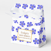 Baby Boy Roze Bloemen Favor Box Bedankdoosjes (Voorkant Zijde)