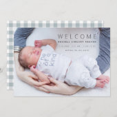 Baby Boy Russell Birth Announement (Voorkant / Achterkant)