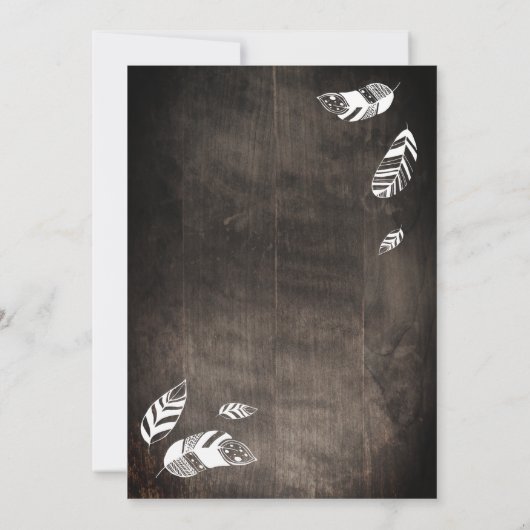 Baby boy Rustic adventure babyshower Kaart (Achterkant)