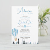 Baby Boy Rustic-avontuur babydouche-uitnodiging Kaart (Staand voorkant)