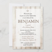 Baby Boy Rustic Naming Ceremony Hebrew Joods Kaart (Voorkant)