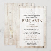 Baby Boy Rustic Naming Ceremony Hebrew Joods Kaart (Voorkant / Achterkant)