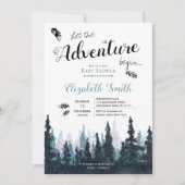 Baby boy Rustisch avontuurthema babydouche Kaart (Voorkant)