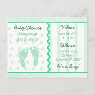 Baby Boy Sage Green Baby shower Uitnodiging