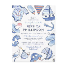 Baby Boy Sailor | Schattige blauw nautisch Baby sh