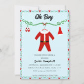 Baby Boy Santa Outfit Baby shower Kaart (Voorkant)