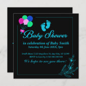 Baby Boy Schattige Baby shower Kaart (Voorkant / Achterkant)