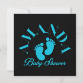 Baby Boy Schattige Baby shower Kaart (Achterkant)