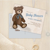 Baby Boy Schattige Blue Shower Uitnodigingen