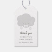 Baby boy / Schattigee grijze wolk. Baby shower dan Cadeaulabel (Voorkant)