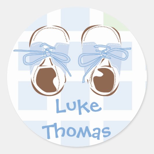Baby Boy Schoen Gift Label (Voorkant)