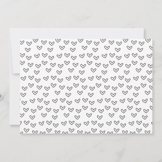 Baby Boy Script Harten Foto geboorteaankondiging Aankondiging (Achterkant)