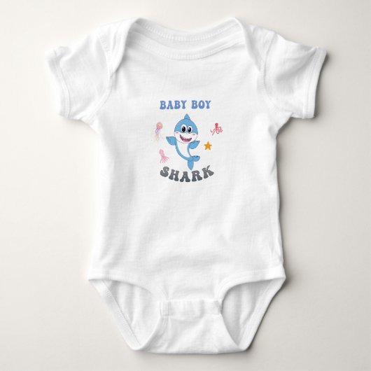 Baby Boy Shark Romper (Voorkant)