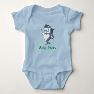 Baby boy shark romper