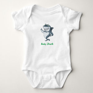 Baby boy shark romper