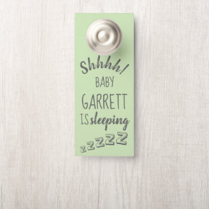 Baby Boy Shhh Slapen Groene Deur Hanger