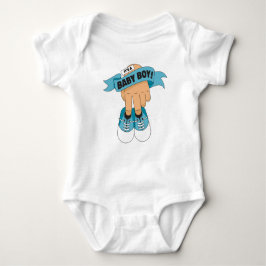 Baby Boy Shoe Banner – A Cute and Classic Welcome Romper
