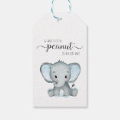 Baby Boy Shower Blue Elephant Bedankt Cadeaulabel (Achterkant)