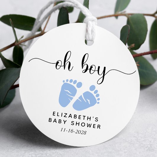 Baby Boy Shower Blue Feet Bedankjes Labels