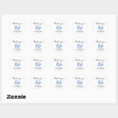 Baby Boy Shower Blue Feet Dank je Ronde Sticker (Vel)