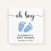 Baby Boy Shower Blue Feet Guest Book Notitieboek (Voorkant)