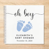 Baby Boy Shower Blue Feet Guest Book Notitieboek