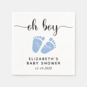Baby Boy Shower Blue Feet Servet (Voorkant)