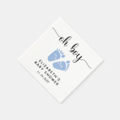 Baby Boy Shower Blue Feet Servet (Hoek)