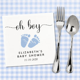 Baby Boy Shower Blue Feet Servet