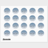 Baby Boy Shower Blue Glitter Dank je Ronde Sticker (Vel)