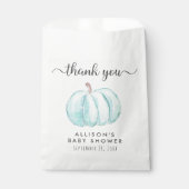 Baby Boy Shower Blue Pumpkin Hartelijk dank Bedankzakje (Voorkant)