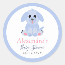 Baby Boy Shower Blue Puppy op maat
