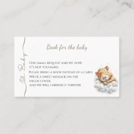 Baby Boy Shower • Book for Baby Card • Capybara Visitekaartje