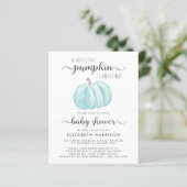 Baby Boy Shower by Mail Blue Pumpkin Invitation (Staand voorkant)