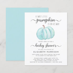 Baby Boy Shower by Mail Blue Pumpkin Invitation