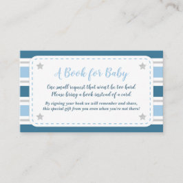 Baby Boy Shower Card Breng een boekenkaart mee Informatiekaartje
