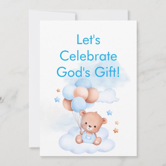 Baby Boy Shower Christian Bible Verse Save Date Save The Date (Voorkant)