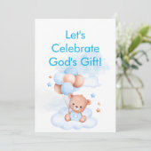 Baby Boy Shower Christian Bible Verse Save Date Save The Date (Staand voorkant)