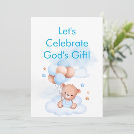 Baby Boy Shower Christian Bible Verse Save Date Save The Date (Staand voorkant)