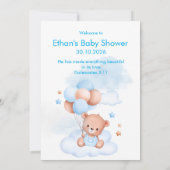 Baby Boy Shower Christian Bible Verse Save Date Save The Date (Achterkant)