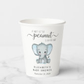 Baby Boy Shower Cute Elephant Papieren Bekers (Achterkant)
