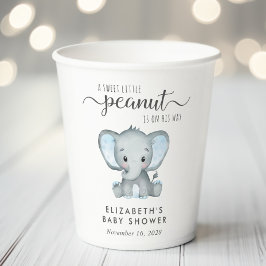 Baby Boy Shower Cute Elephant Papieren Bekers