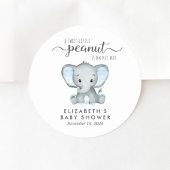 Baby Boy Shower Cute Elephant Ronde Sticker