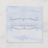 Baby Boy Shower Diaper Raffle Blue Mammie Elephant Vierkante Visitekaartje (Achterkant)