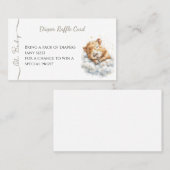 Baby Boy Shower • Diaper Raffle Card • Capybara Visitekaartje (Voorkant / Achterkant)
