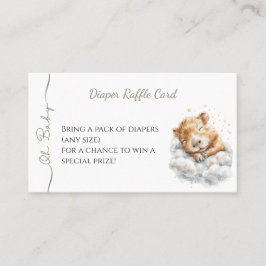Baby Boy Shower • Diaper Raffle Card • Capybara Visitekaartje