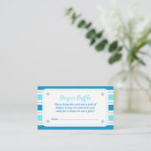 Baby Boy Shower Diaper Raffle Card Informatiekaartje (Staand voorkant)