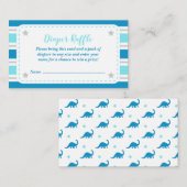 Baby Boy Shower Diaper Raffle Card Informatiekaartje (Voorkant / Achterkant)